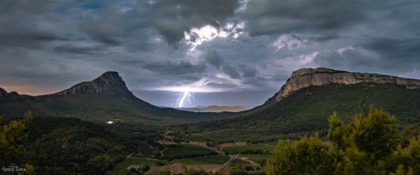 Foudre entre Hortus et Pic Saint Loup